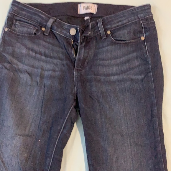 🤩 PAIGE Midlake Skyline Straight leg 34” super soft ink blue stretchy jeans - Picture 5 of 16